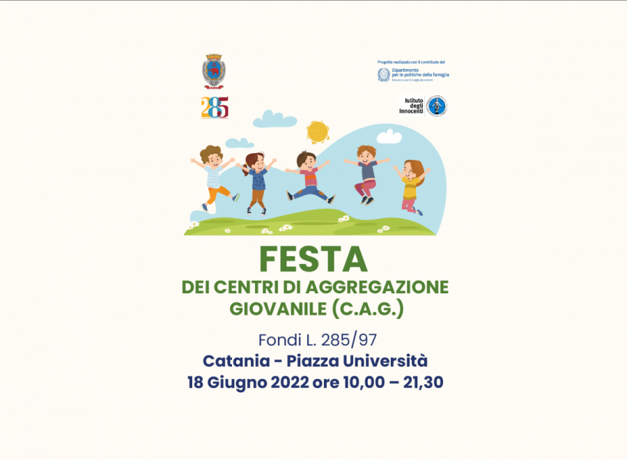 A Catania la festa dei CAG: sabato 18 giugno, in piazza Università, anche i bimbi di Sol.Co., Team e Mosaico